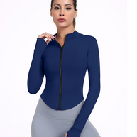 WW | Schwarze Damen Yoga Jacke | Slim Fit und Bequem