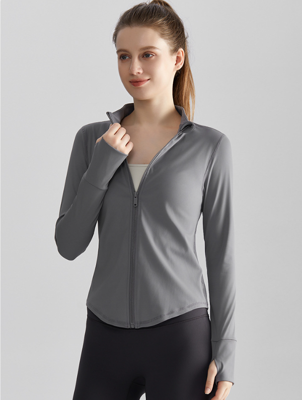 WW | Schwarze Damen Yoga Jacke | Slim Fit und Bequem