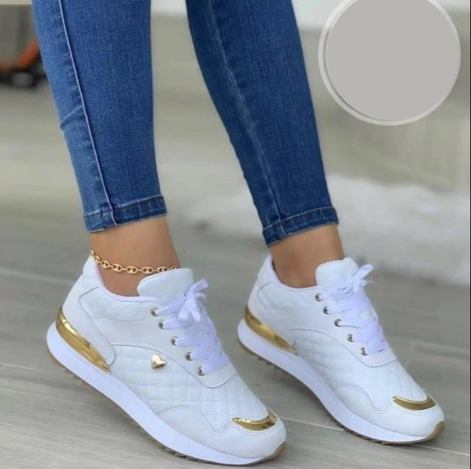 WW | Bequeme Leder Damen Sneakers