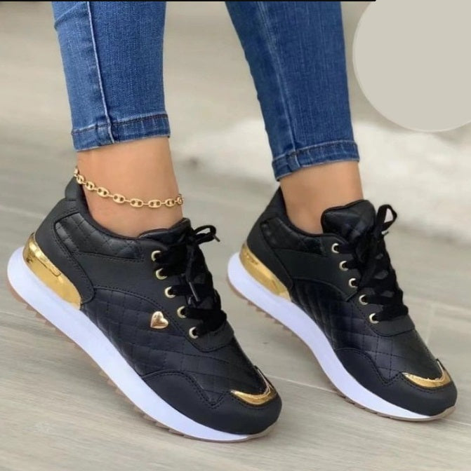 WW | Bequeme Leder Damen Sneakers