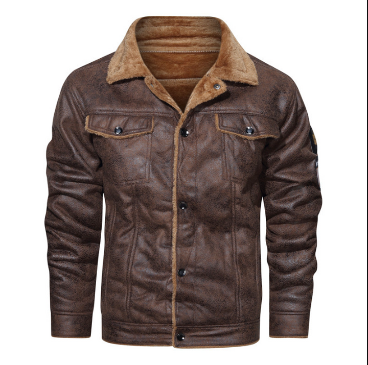 W&W Mode | Leder Pilotenjacke mit Weicher Fütterung Marinus