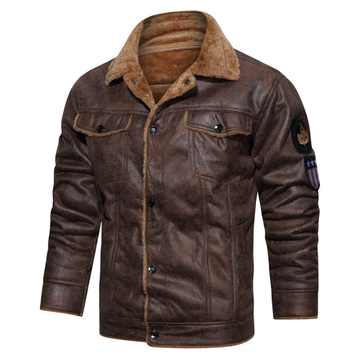 W&W Mode | Leder Pilotenjacke mit Weicher Fütterung Marinus