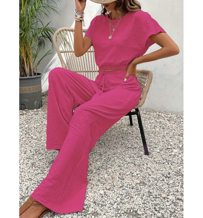 Damen luftiger Jumpsuit mit Rüschendetails und Gummibund WW