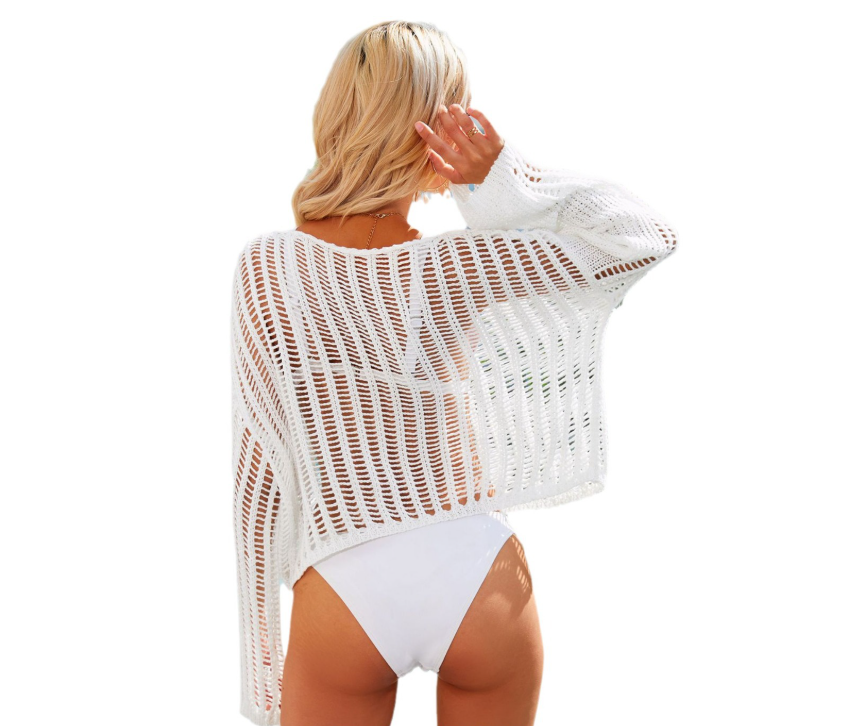 WW | Loose Fit Durchsichtige Langarmtop