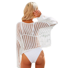 WW | Loose Fit Durchsichtige Langarmtop
