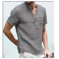 Lässiges Sommer-Leinen-T-Shirt