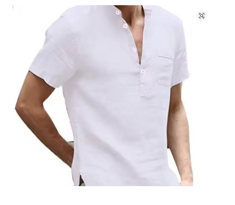 Lässiges Sommer-Leinen-T-Shirt