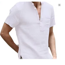 Lässiges Sommer-Leinen-T-Shirt