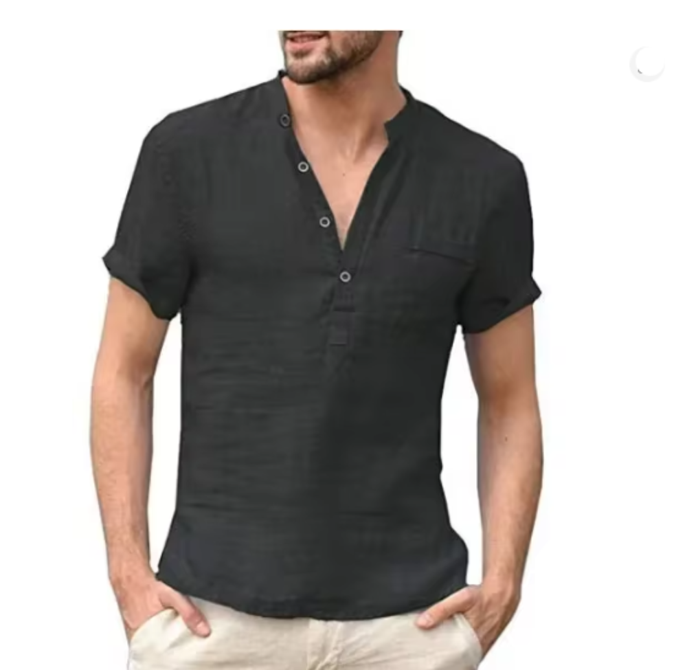 Lässiges Sommer-Leinen-T-Shirt