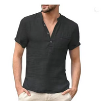 Lässiges Sommer-Leinen-T-Shirt