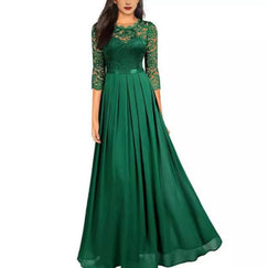 WW | Elegantes Maxi Kleid Mit Spitze Und Chiffon Für Damen