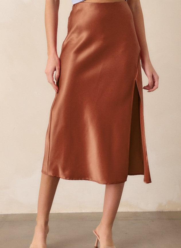 W&W Mode | Faltiger Split Pu Lederrock Für Frauen