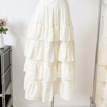 WW | Elegantes Ärmelloses Rüschentorte Kleid
