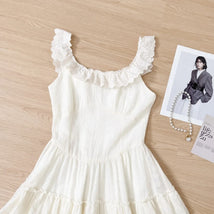 WW | Elegantes Ärmelloses Rüschentorte Kleid