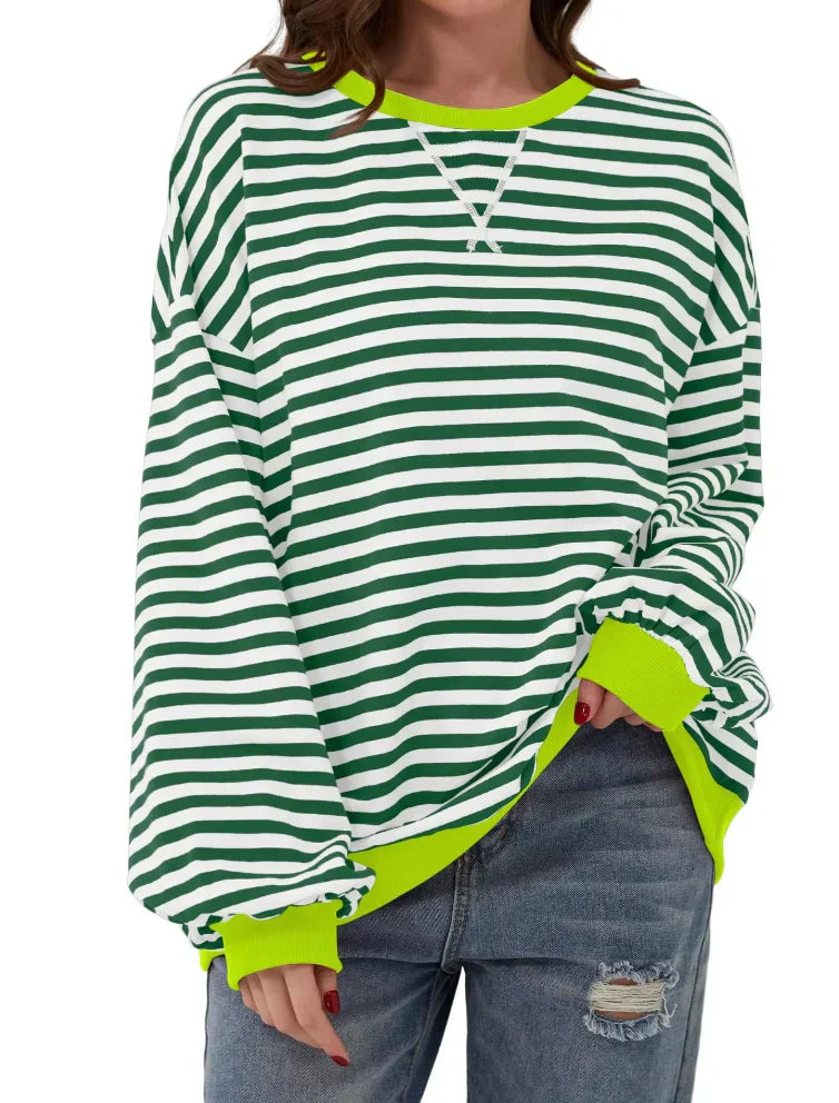 WW | Bequemer Gestreifter Pullover