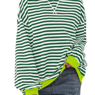 WW | Bequemer Gestreifter Pullover