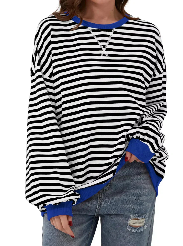 WW | Bequemer Gestreifter Pullover