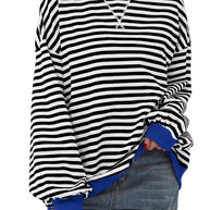 WW | Bequemer Gestreifter Pullover