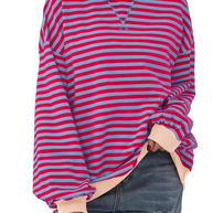 WW | locker gestreifter Pullover für Frauen