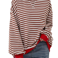 WW | locker gestreifter Pullover für Frauen