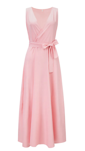 WW | Elegantes V-Ausschnitt Ärmelloses Maxi-Kleid für Damen