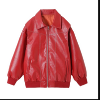 WW | Oversized Lederjacke für Damen | Trendy und Bequem