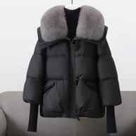 WW | Stilvolle Winter Chic Gewatteete Jacke mit Pelzkragen für Frauen
