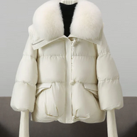 WW | Stilvolle Winter Chic Gewatteete Jacke mit Pelzkragen für Frauen
