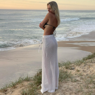 WW | Rosiedress Elastischer Bund Hohl Raum Cover Up Maxi Rock