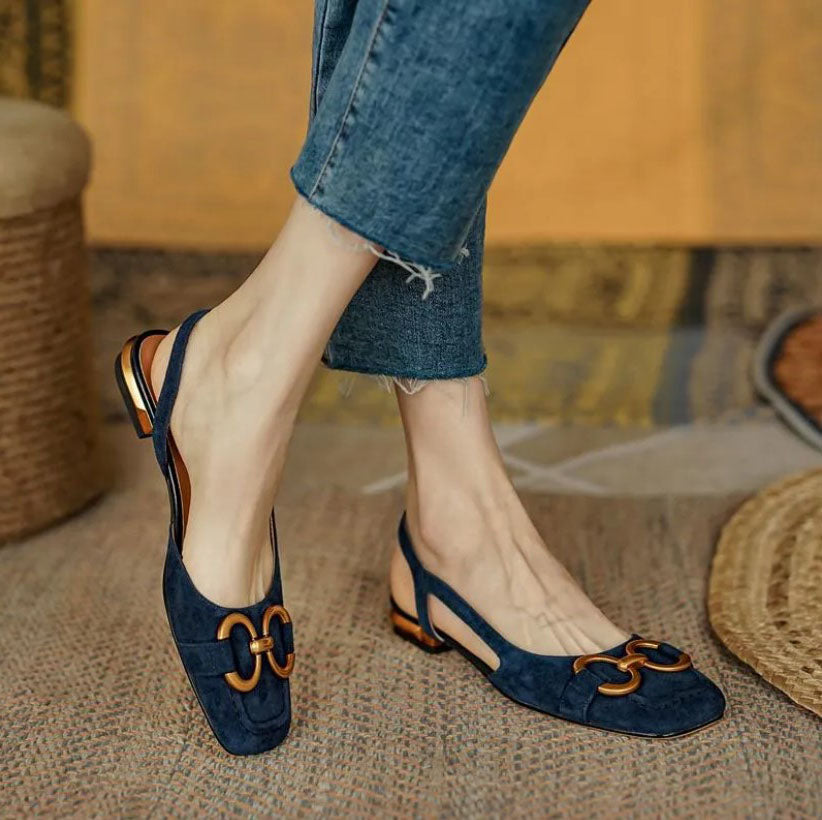 WW | Stilvoller Einzigartiger Detail Slingback Flats