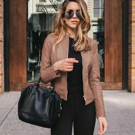 WW Winter Lederjacke Im Modernen Stil Für Damen | Perfekt Für Den Winter