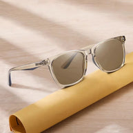 WW | Klassische Sonnenbrille mit transparentem Rahmen
