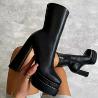 WW | Design Ankle Boots Mit Hohem Absatz