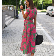 Eva™ - Stilvolles V-Ausschnitt-Kleid