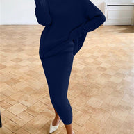 WW | Schickes Herbst Strick Zweiteiliges Slim Fit Set für Frauen
