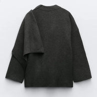 Strick-Cape-Mantel mit Schal