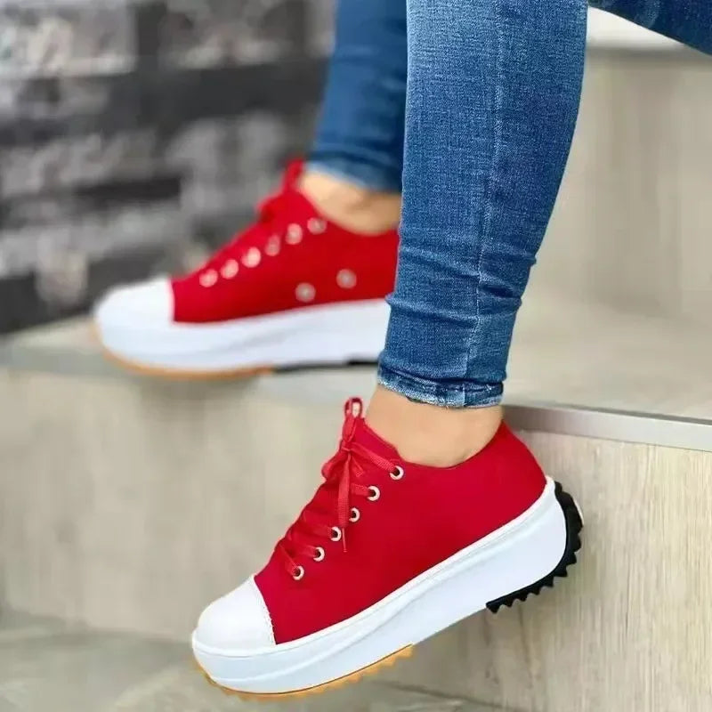 WW | Canvas Sneakers Lässige Schnürschuhe