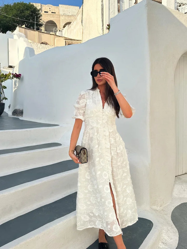 W&W Mode | Midikleid Mit Stickerei – Elegante Damenmode Für Jeden Anlass