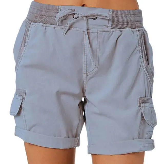 WW | Damen Cargo Shorts Aus Baumwolle Und Leinen