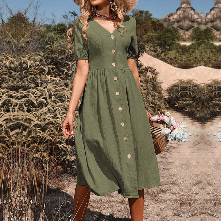 W&W Mode - Lässiges Midikleid mit Knöpfen