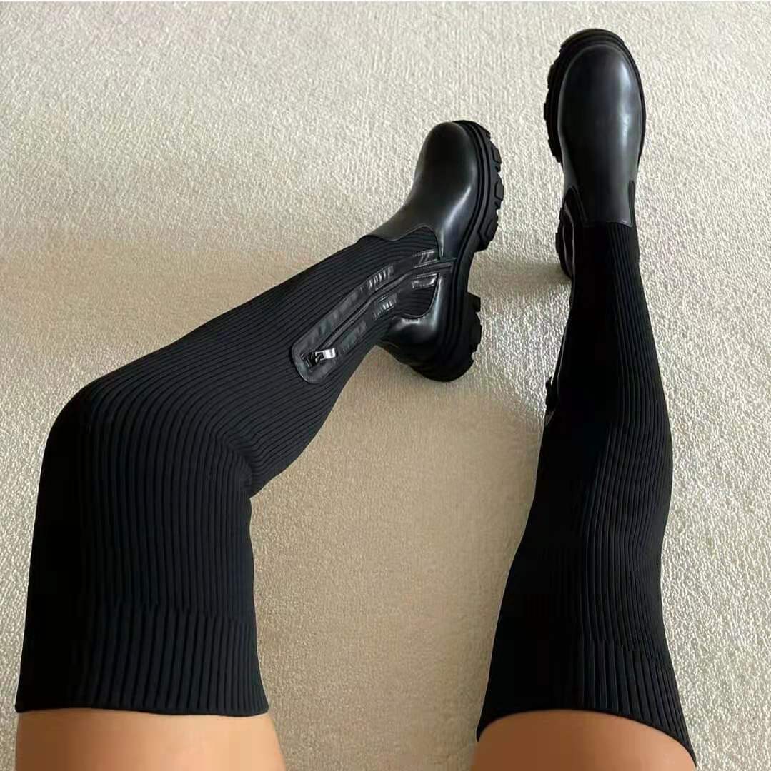 W&W Mode | Stylische Overknee Sock Stiefel für jeden Anlass