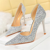 WW | Glitzernder, Spitzer Stiletto Absatz