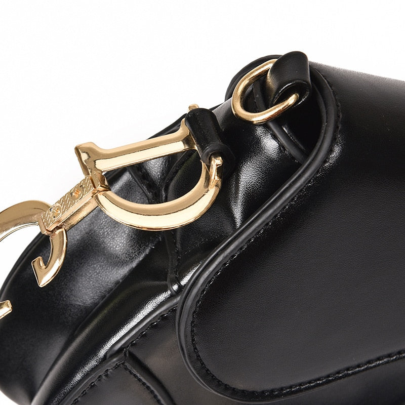 WW | Damen Schultertasche - Exklusive PU-Leder Satteltasche mit breitem Riemen und luxuriösem Aussehen