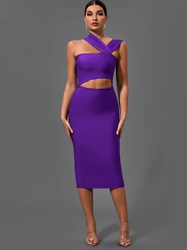 WW | Antwort, die widerhallen Midi Kleid