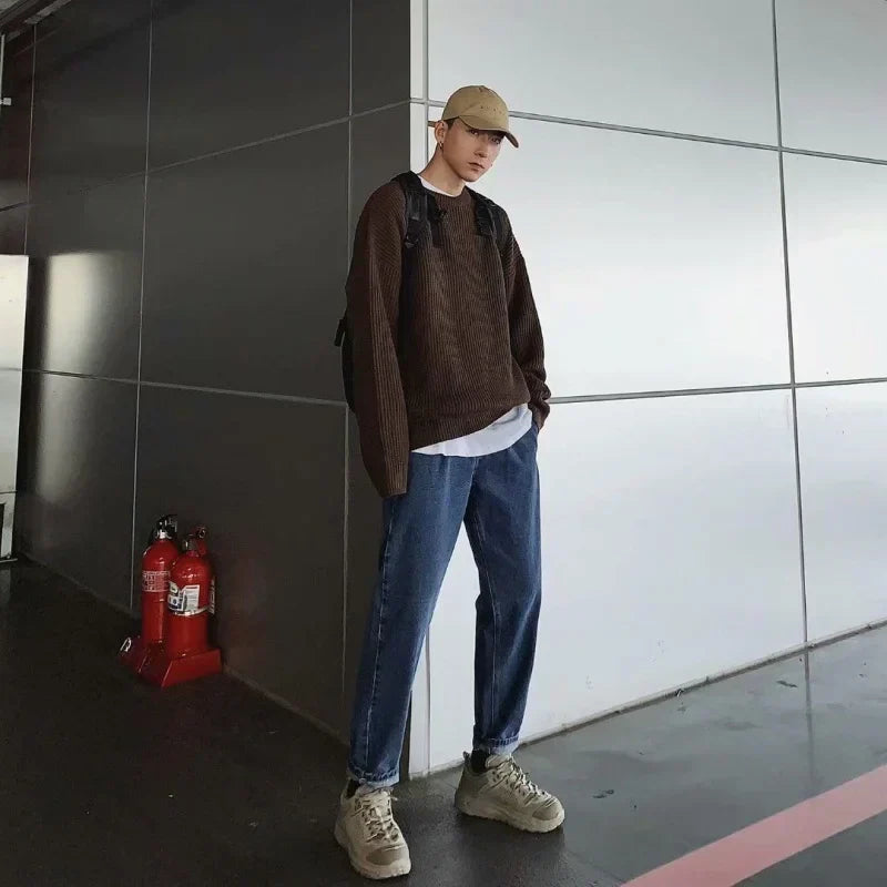 W&W Mode - Herren Slim Fit Wollpullover für den Herbst