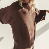 WW | Damen Lounge Satz Mit Oversize T-shirt Und Biker Shorts