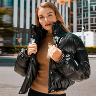 WW | Gepolsterte Lederjacke für Damen