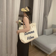 WW Sommer Vibes Strandtasche | Bunte Strandtasche mit sommerlichem Aufdruck