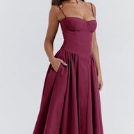 WW | Ärmelloses Midikleid Mit Korsett Passform