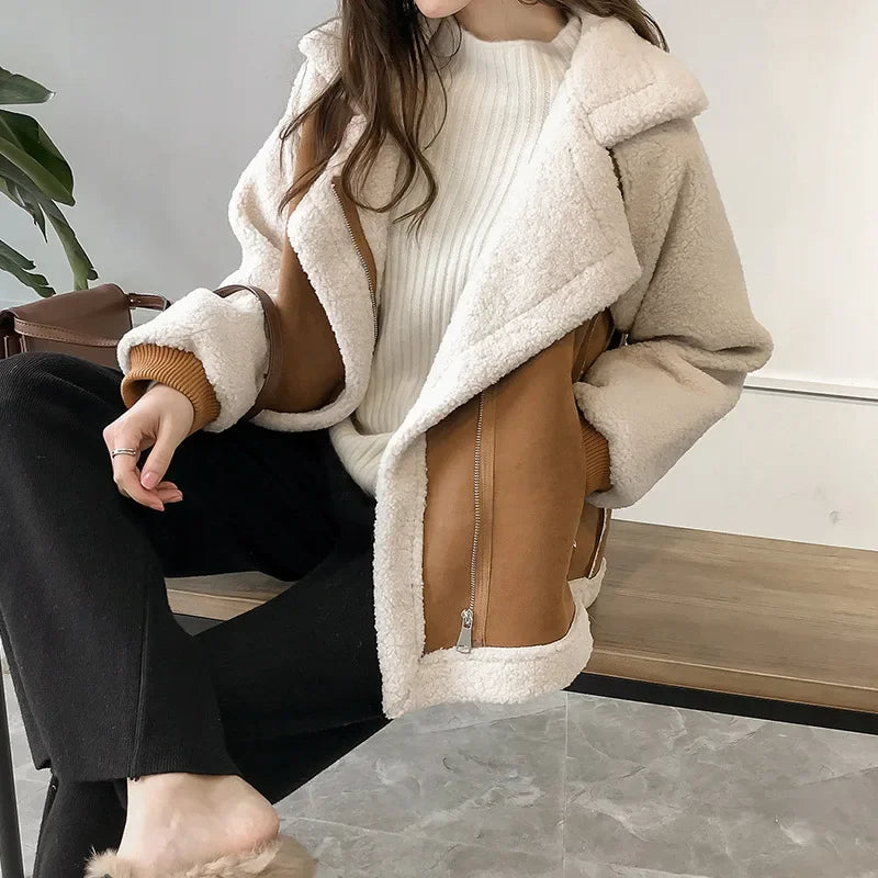 Frauen Dicke Pelzjacke